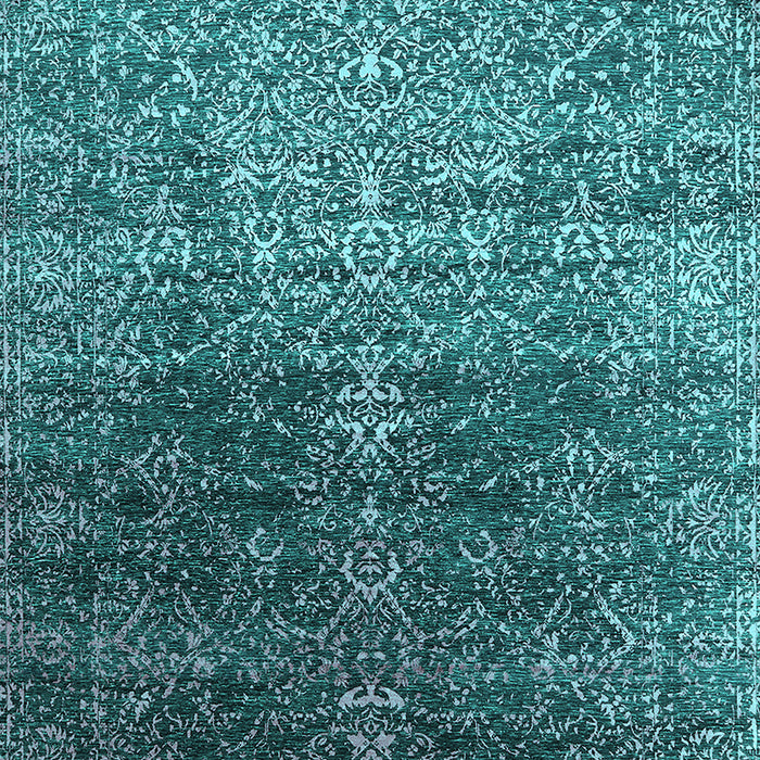Oriental Turquoise Industrial Rug, urb2472turq