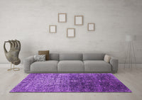 Machine Washable Oriental Purple Industrial Rug, wshurb2472pur