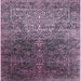 Square Machine Washable Industrial Modern Plum Purple Rug, wshurb2472