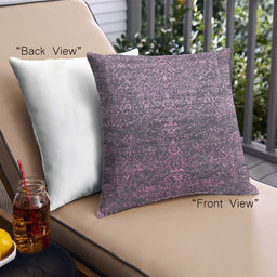 Front View of Mid-Century Modern Urban Square Plum Purple Throw Pillow, 18 inch by 18 inch, pwurb2472
