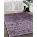 Mid-Century Modern Plum Purple Oriental Rug in Family Room, urb2472