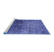 Sideview of Machine Washable Oriental Blue Industrial Rug, wshurb2472blu