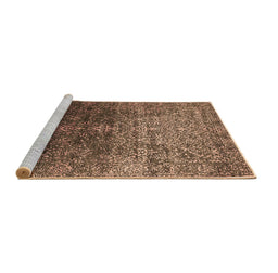 Sideview of Machine Washable Oriental Brown Industrial Rug, wshurb2472brn