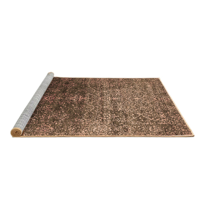 Sideview of Machine Washable Oriental Brown Industrial Rug, wshurb2472brn