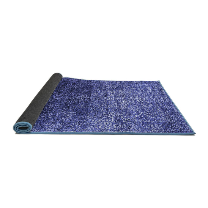 Sideview of Oriental Blue Industrial Rug, urb2472blu