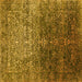 Square Oriental Yellow Industrial Rug, urb2472yw