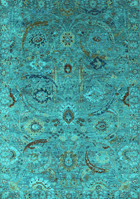 Oriental Turquoise Industrial Rug, urb2473turq