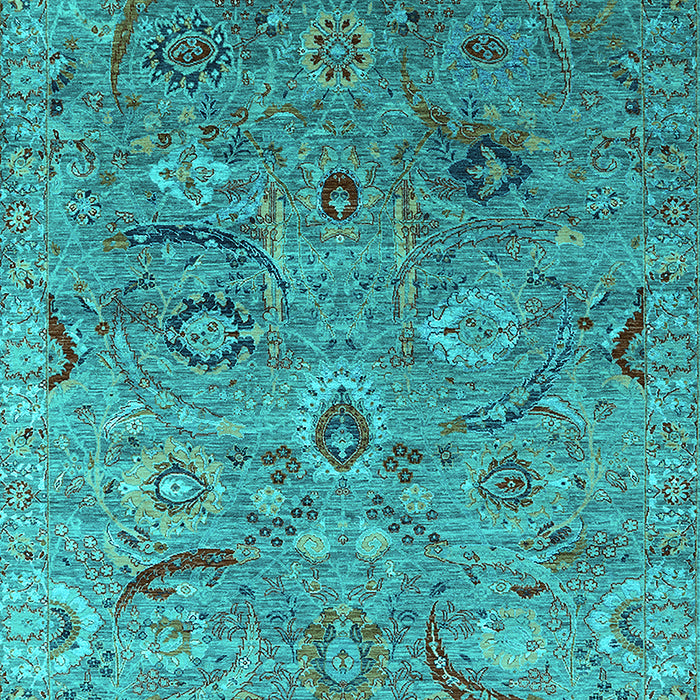 Oriental Turquoise Industrial Rug, urb2473turq