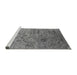 Sideview of Machine Washable Oriental Gray Industrial Rug, wshurb2473gry