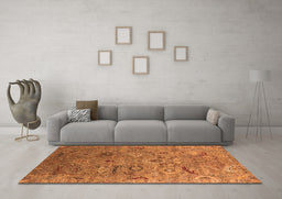 Machine Washable Oriental Orange Industrial Area Rugs in a Living Room, wshurb2473org