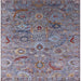 Square Mid-Century Modern Purple Oriental Rug, urb2473