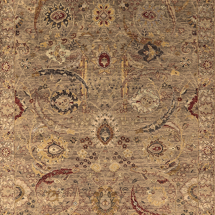 Machine Washable Oriental Brown Industrial Rug, wshurb2473brn