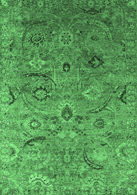 Oriental Emerald Green Industrial Rug, urb2473emgrn