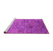 Sideview of Machine Washable Oriental Pink Industrial Rug, wshurb2473pnk