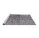 Sideview of Machine Washable Industrial Modern Carbon Gray Rug, wshurb2474