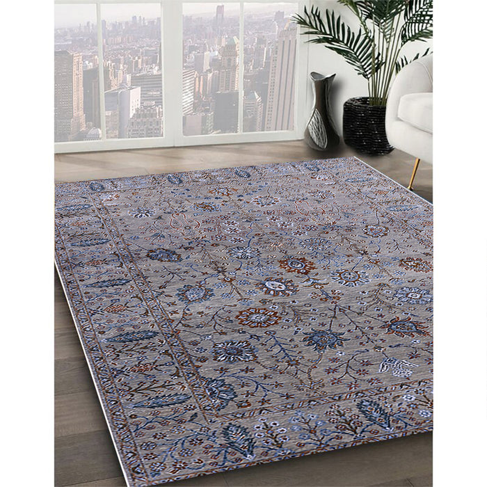 Machine Washable Industrial Modern Carbon Gray Rug in a Family Room, wshurb2474