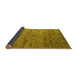 Sideview of Oriental Yellow Industrial Rug, urb2474yw