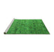 Sideview of Machine Washable Oriental Green Industrial Area Rugs, wshurb2474grn