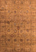 Machine Washable Oriental Orange Industrial Area Rugs, wshurb2474org