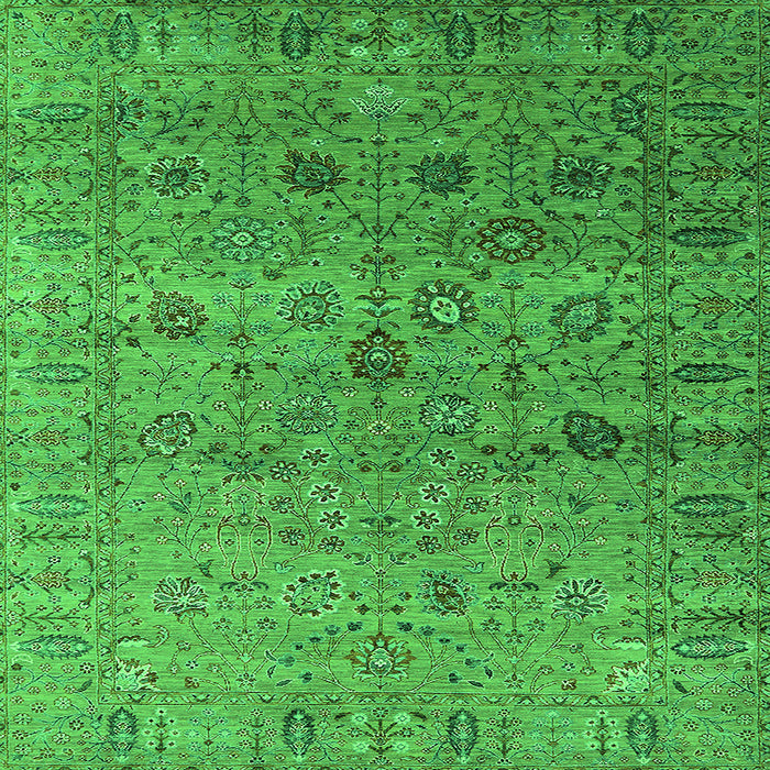 Square Oriental Green Industrial Rug, urb2474grn