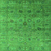 Square Oriental Green Industrial Rug, urb2474grn