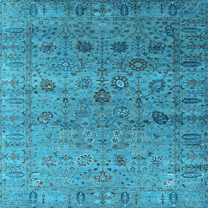Square Oriental Light Blue Industrial Rug, urb2474lblu