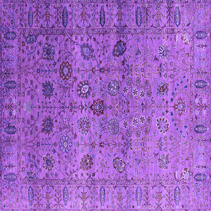 Square Machine Washable Oriental Purple Industrial Area Rugs, wshurb2474pur
