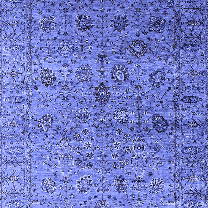 Machine Washable Oriental Blue Industrial Rug, wshurb2474blu
