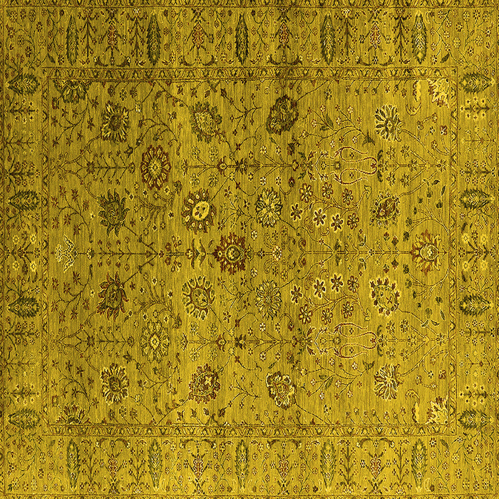 Square Oriental Yellow Industrial Rug, urb2474yw