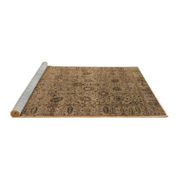 Sideview of Machine Washable Oriental Brown Industrial Rug, wshurb2474brn