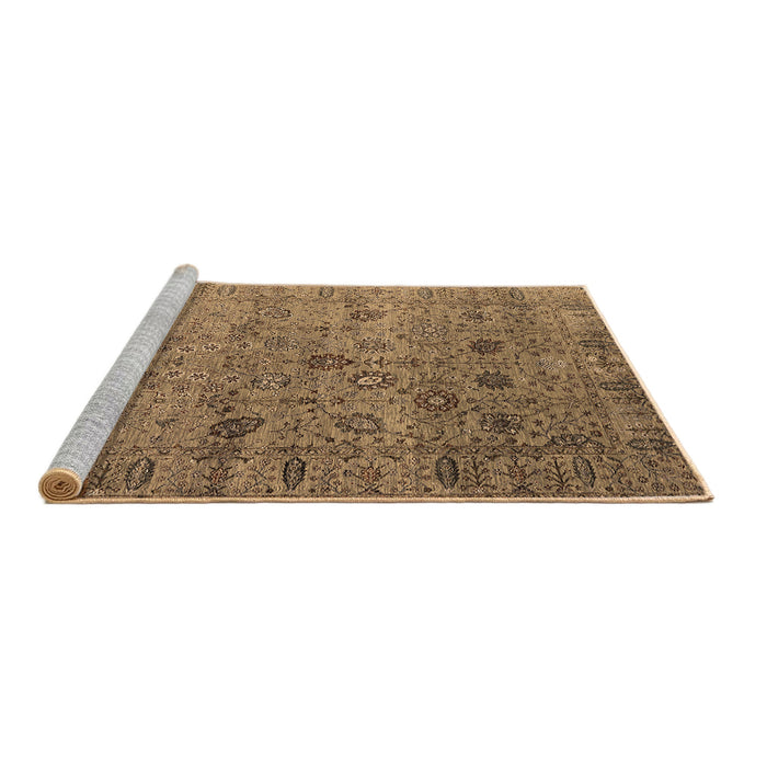 Sideview of Machine Washable Oriental Brown Industrial Rug, wshurb2474brn