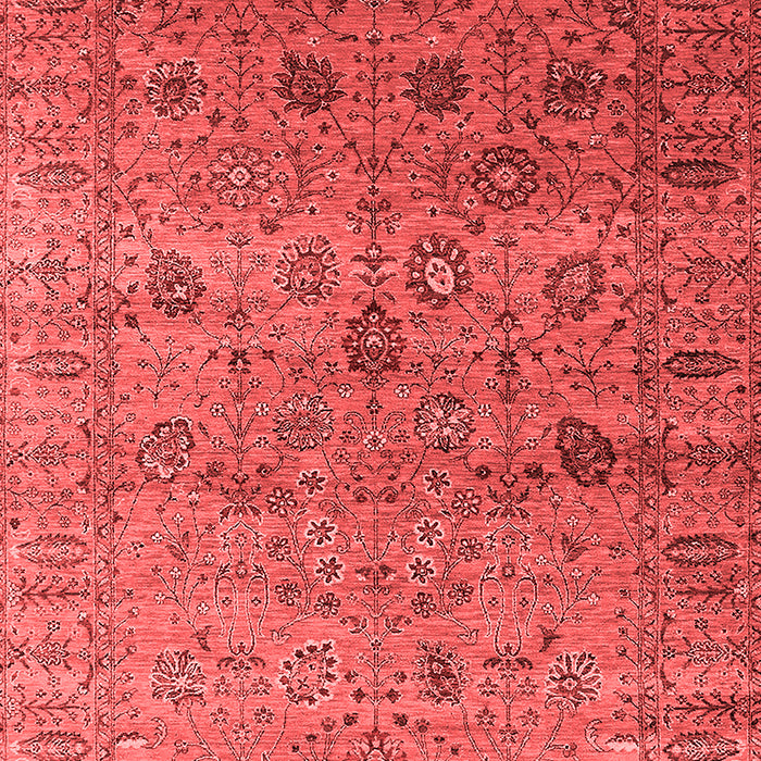 Machine Washable Oriental Red Industrial Rug, wshurb2474red