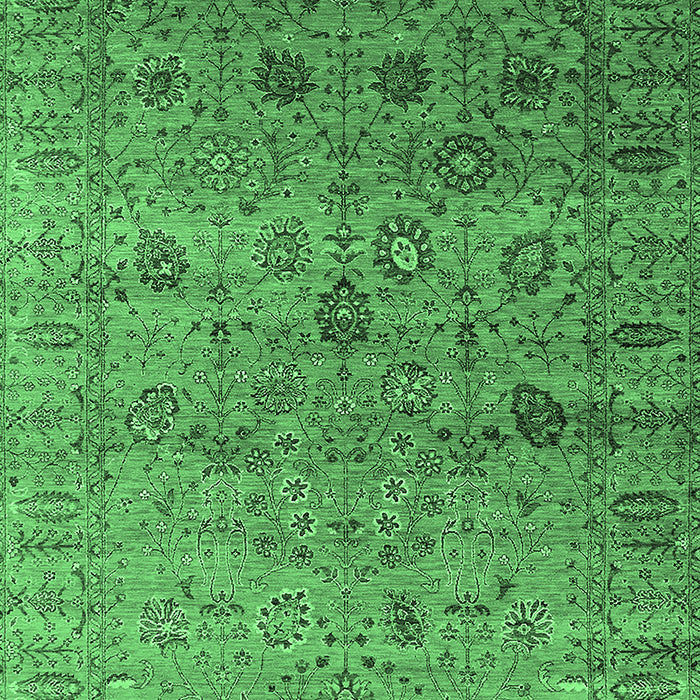 Machine Washable Oriental Emerald Green Industrial Area Rugs, wshurb2474emgrn