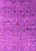 Machine Washable Oriental Pink Industrial Rug, wshurb2474pnk