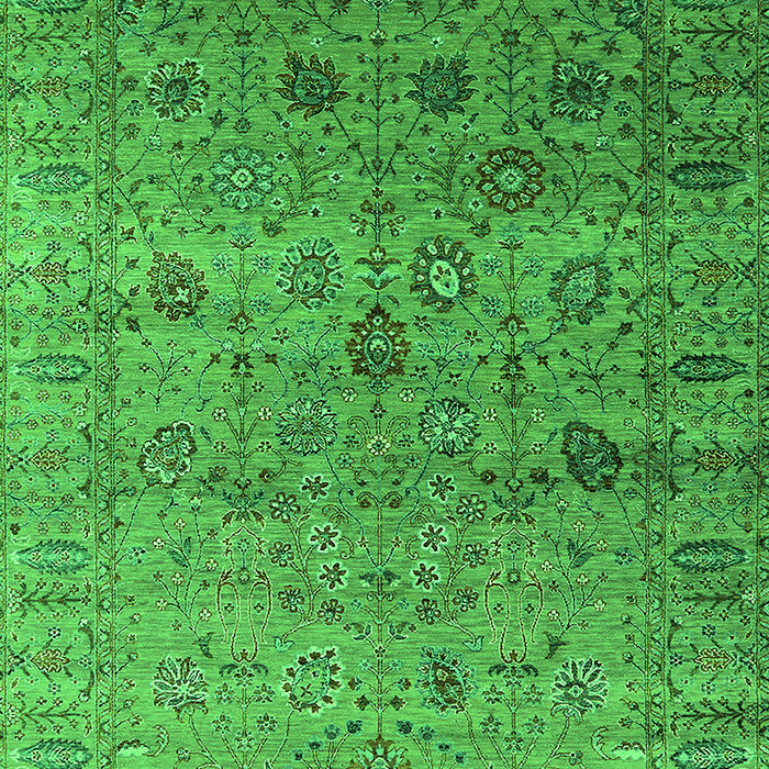 Machine Washable Oriental Green Industrial Area Rugs, wshurb2474grn