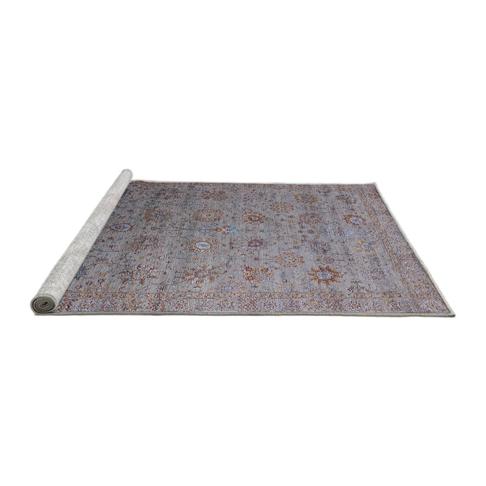 Sideview of Machine Washable Industrial Modern Purple Rug, wshurb2475