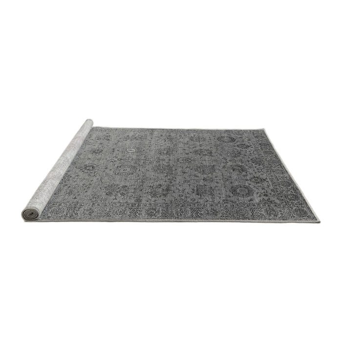 Sideview of Machine Washable Oriental Gray Industrial Rug, wshurb2475gry