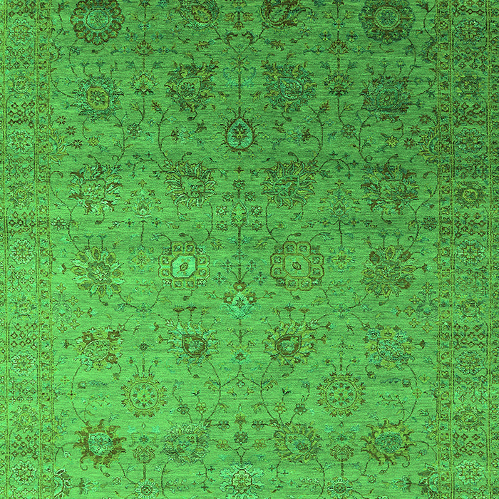 Machine Washable Oriental Green Industrial Area Rugs, wshurb2475grn