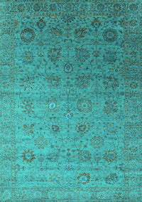 Oriental Turquoise Industrial Rug, urb2475turq