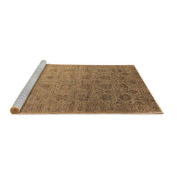 Sideview of Machine Washable Oriental Brown Industrial Rug, wshurb2475brn