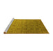 Sideview of Machine Washable Oriental Yellow Industrial Rug, wshurb2475yw