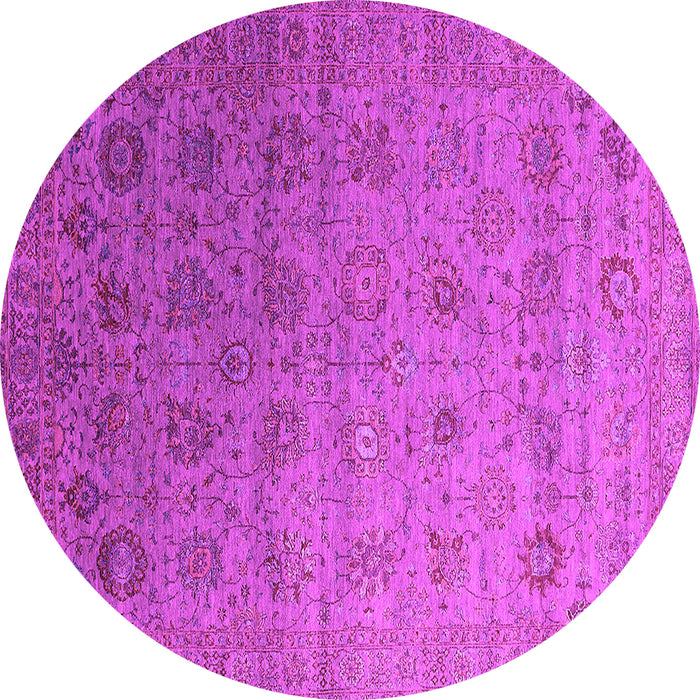 Round Oriental Pink Industrial Rug, urb2475pnk