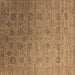 Square Oriental Brown Industrial Rug, urb2475brn