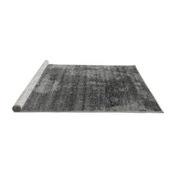 Sideview of Machine Washable Oriental Gray Industrial Rug, wshurb2476gry