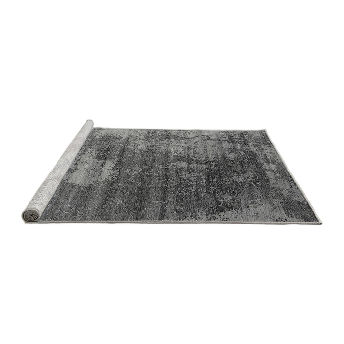 Sideview of Machine Washable Oriental Gray Industrial Rug, wshurb2476gry