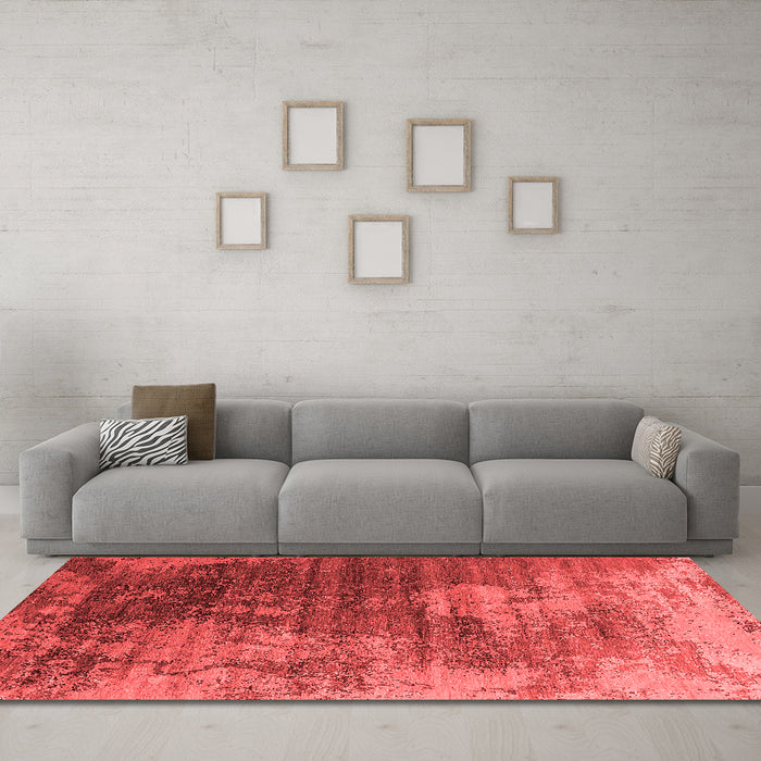 Industrial Red Washable Rugs
