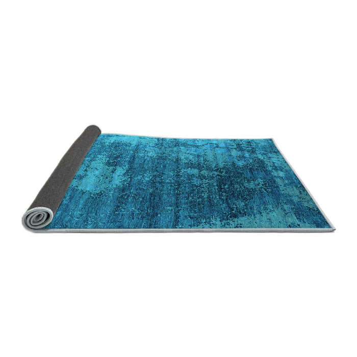 Sideview of Oriental Light Blue Industrial Rug, urb2476lblu
