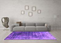 Machine Washable Oriental Purple Industrial Rug, wshurb2476pur