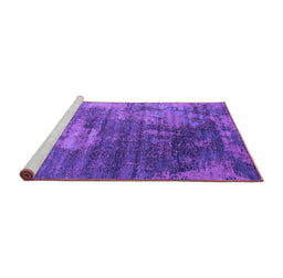 Sideview of Machine Washable Oriental Purple Industrial Area Rugs, wshurb2476pur