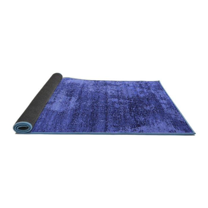 Sideview of Oriental Blue Industrial Rug, urb2476blu